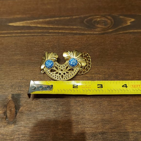 Vintage Easter Egg Dual Chain Brooch - Picture 5 of 5